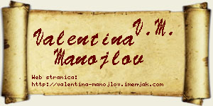 Valentina Manojlov vizit kartica